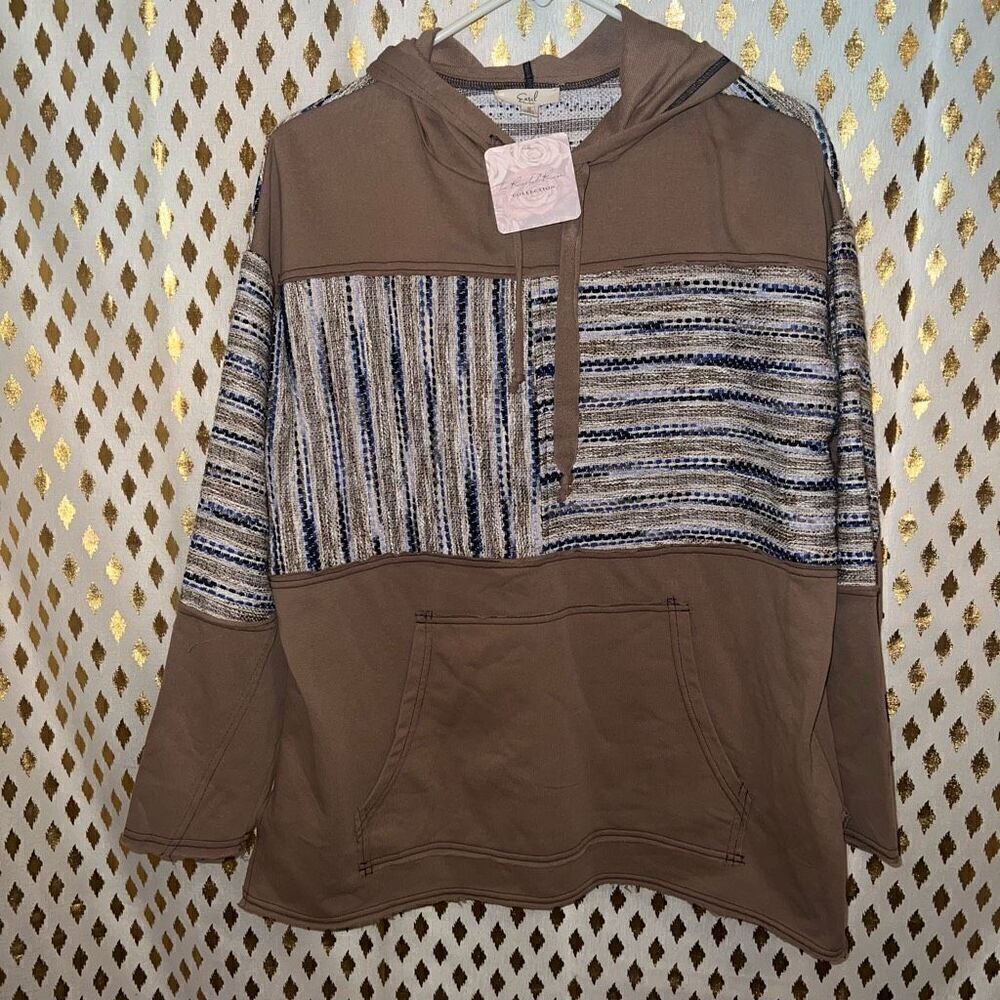 NWT Easel hoodie Tucker boho boardwalk tan surfer size S